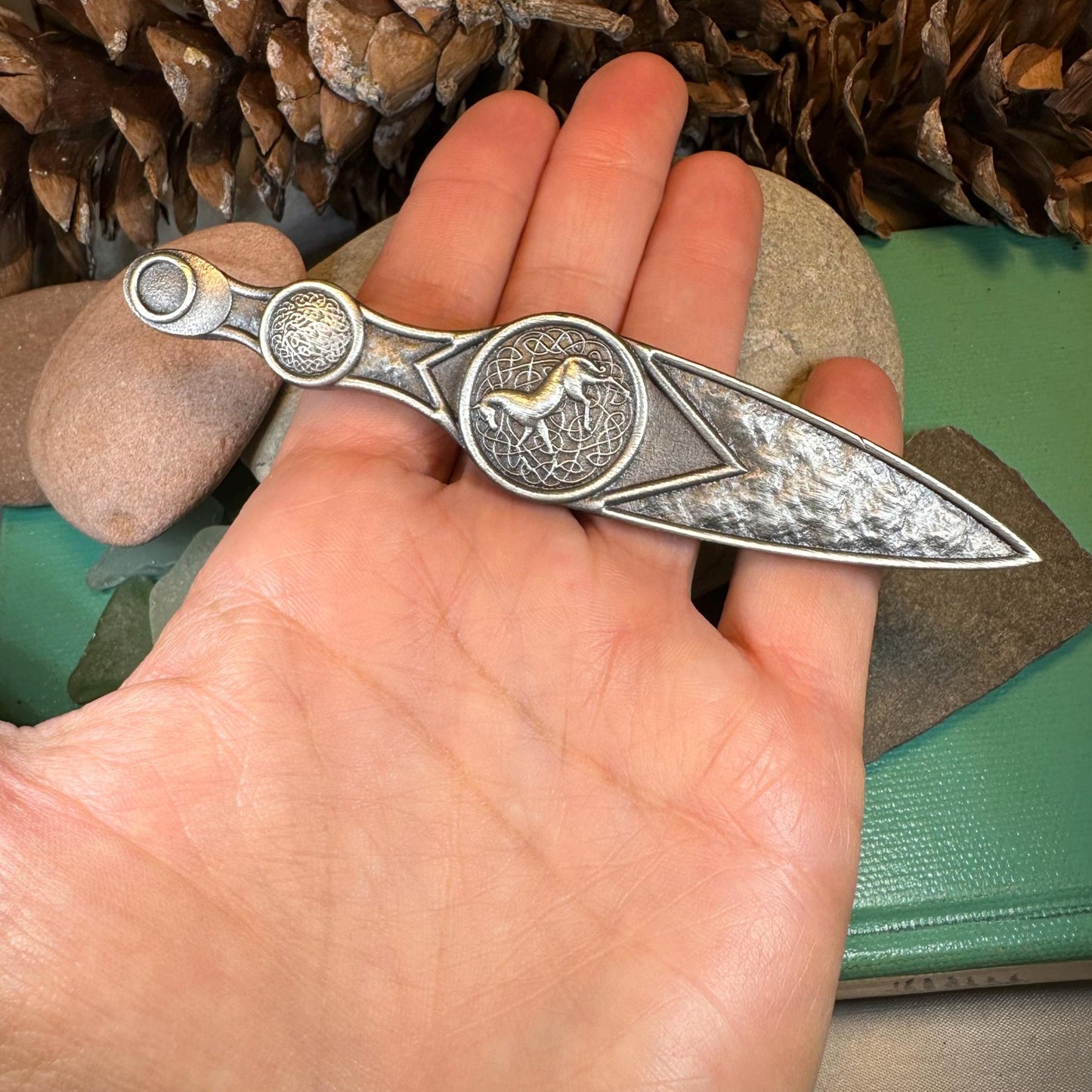 Celtic Horse Kilt Pin - Handmade in Scotland — view 5