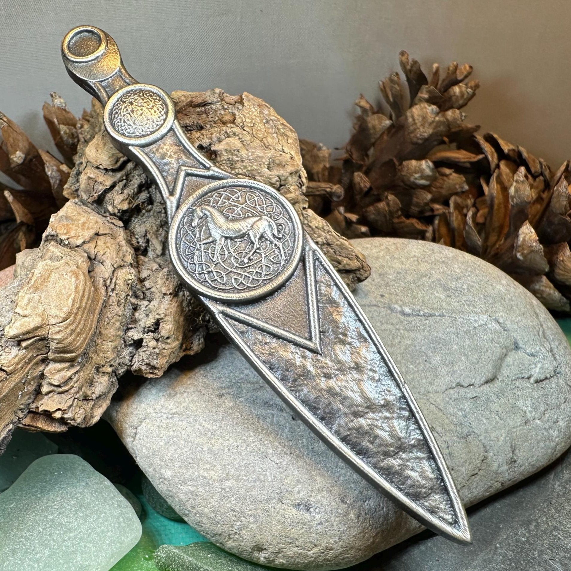 Celtic Horse Kilt Pin - Handmade in Scotland — view 2