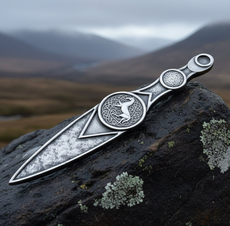Celtic Horse Kilt Pin, Scottish Jewelry, Celtic Kilt Pin, Tartan Pin, Cape Pin, Bagpiper Gift, Scotland Pin, Celtic Pin, Viking Jewelry