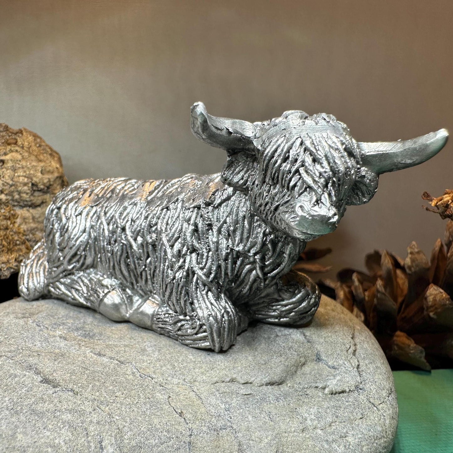 Highland Cow Figurine, Highland Coo, Scottish Gift, Anniversary Gift, Scotland Cow, Cow Lover Gift, Rancher, Cute Hairy Coo, Wife Gift