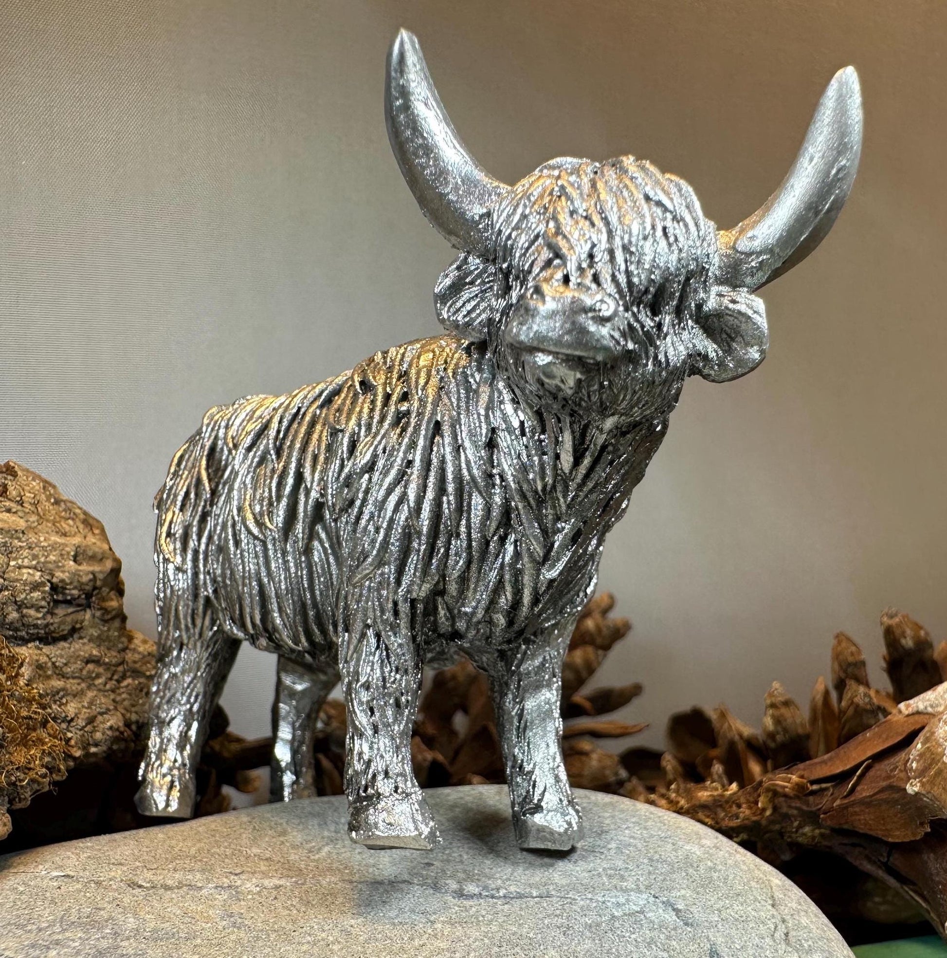 Highland Cow Figurine, Highland Coo, Scottish Gift, Anniversary Gift, Scotland Cow, Cow Lover Gift, Rancher, Cute Hairy Coo, Wife Gift