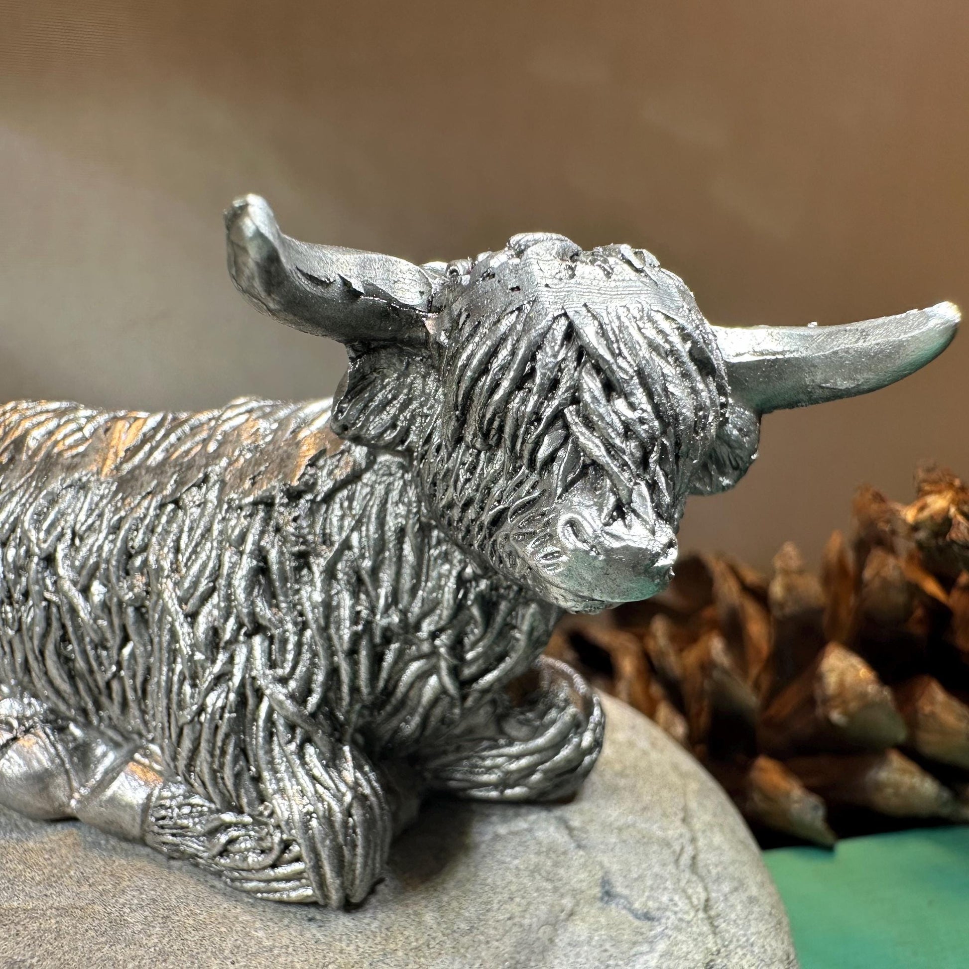 Highland Cow Figurine, Highland Coo, Scottish Gift, Anniversary Gift, Scotland Cow, Cow Lover Gift, Rancher, Cute Hairy Coo, Wife Gift