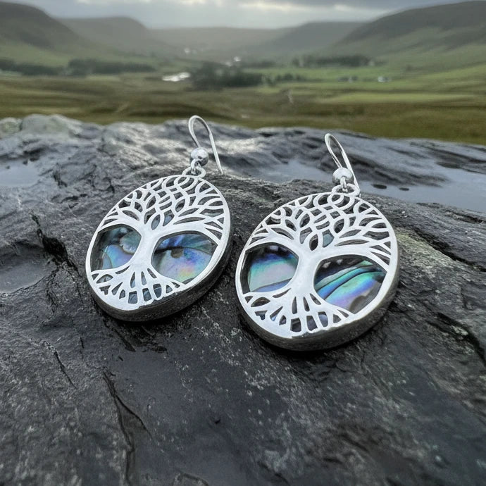 Avondale Tree of Life Earrings in Sterling Silver