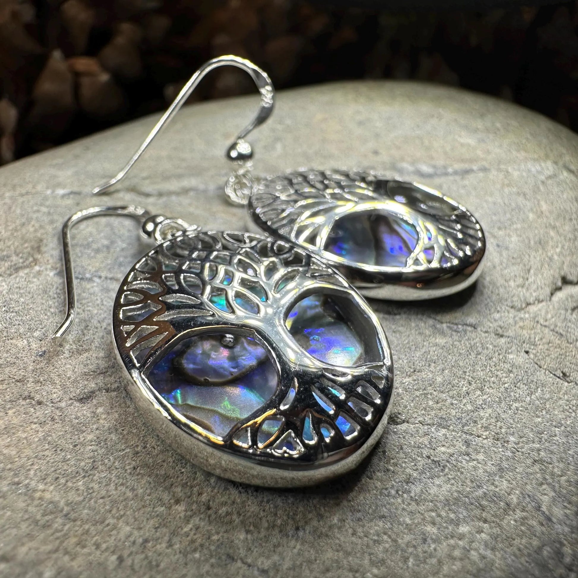 Avondale Tree of Life Earrings in Sterling Silver — view 6