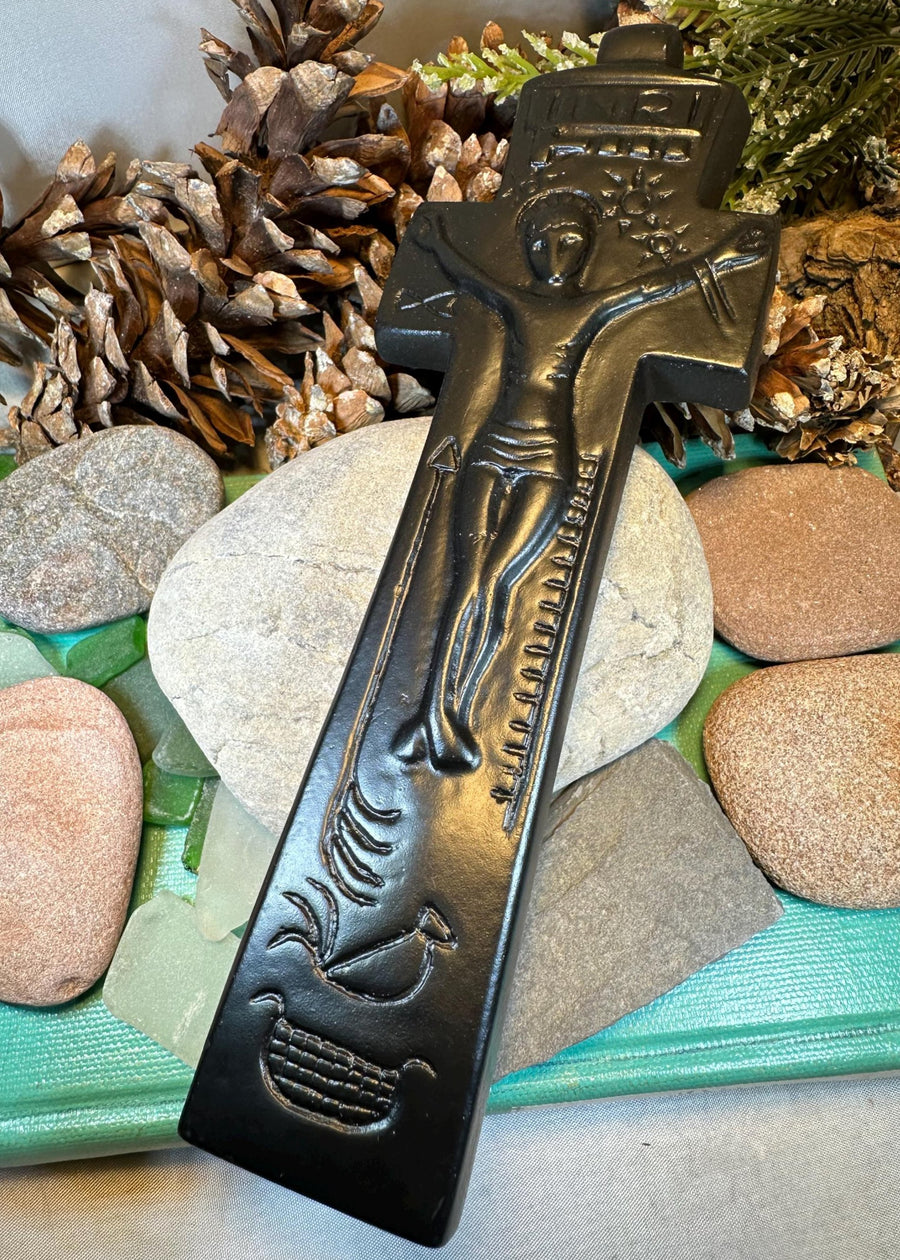 Celtic Cross, Turf High Cross, Irish Cross Statue, Ireland Crucifix Gift, Irish Turf, Housewarming Gift, New Home Gift, Confirmation