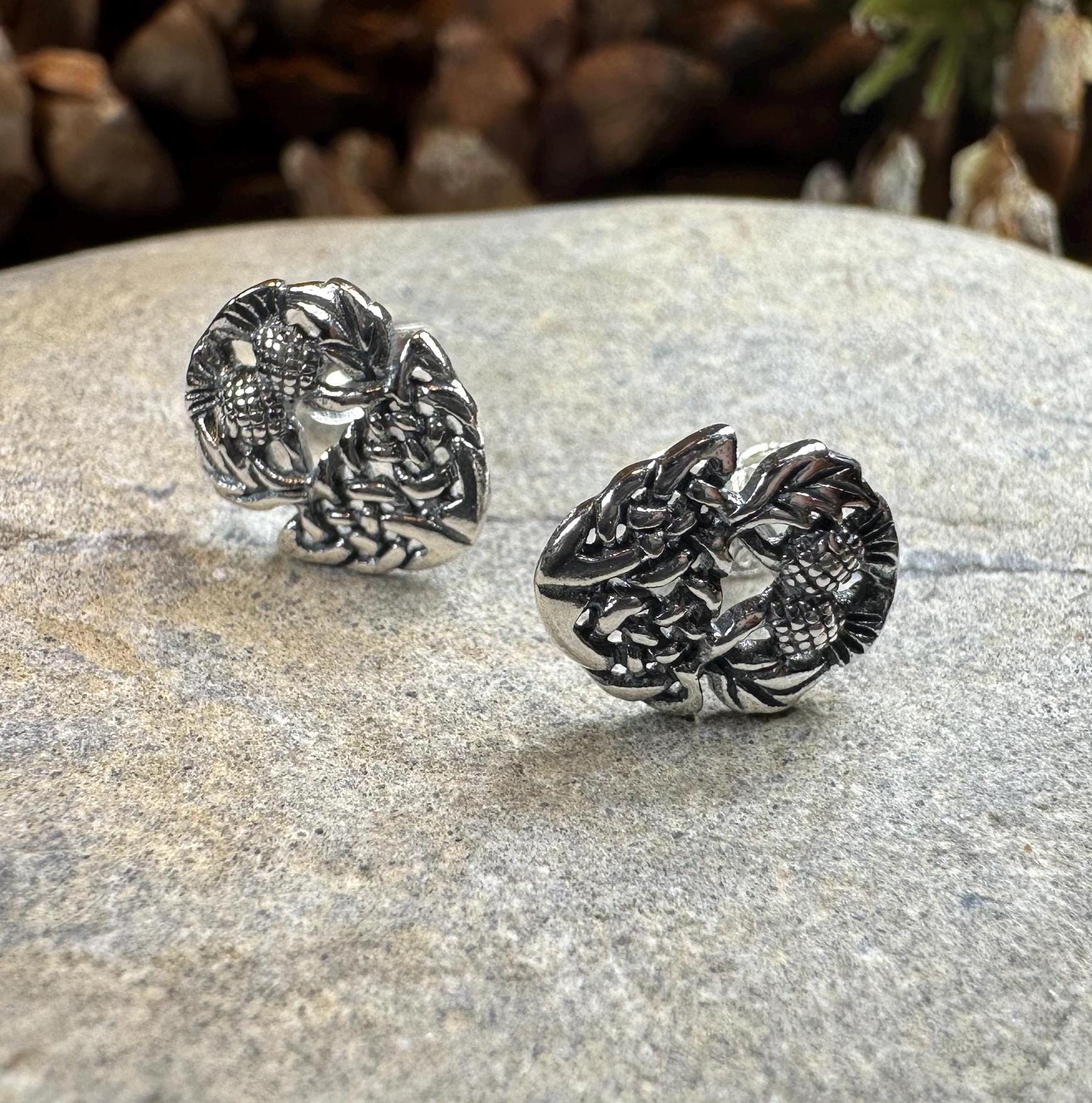 Thistle Earrings, Flower Jewelry, Scotland Jewelry, Celtic Jewelry, Graduation Gift, Anniversary Gift, Silver Stud Earrings, Post Earrings