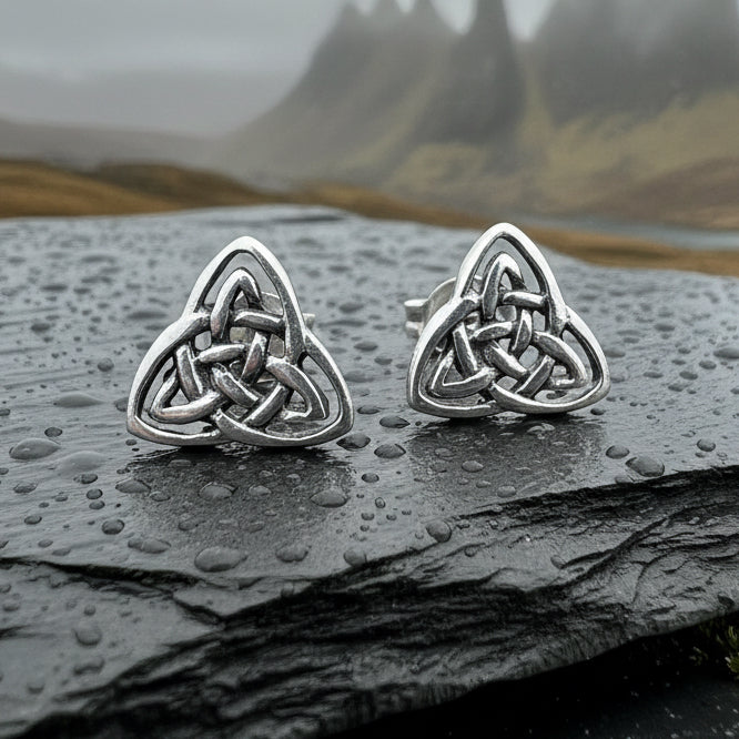Celtic Knot Stud Earrings, Irish Jewelry, Celtic Jewelry, Anniversary Gift, Bridal Jewelry, Norse Jewelry, Yoga Jewelry, Wiccan Jewelry