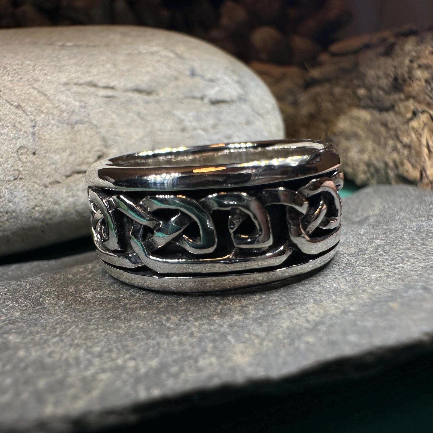Celtic Ring, Irish Wedding Ring, Silver Scottish Ring, Large Irish Ring, Promise Ring, Anniversary Gift, Wedding Band, Ireland Gift