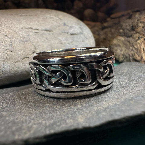 Load image into Gallery viewer, Celtic Ring, Irish Wedding Ring, Silver Scottish Ring, Large Irish Ring, Promise Ring, Anniversary Gift, Wedding Band, Ireland Gift
