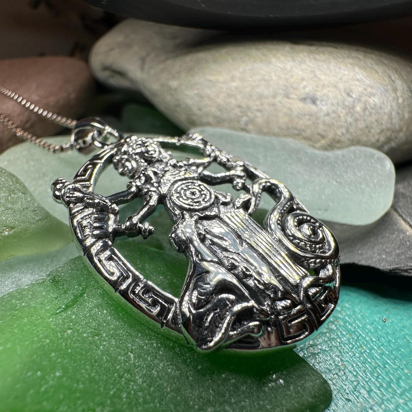 Hecate Wheel Necklace, Irish Jewelry, Celtic Jewelry, Pagan Gift, Key Pendant, Wiccan Jewelry, Goddess Jewelry, Witch Gift, Gothic Jewelry