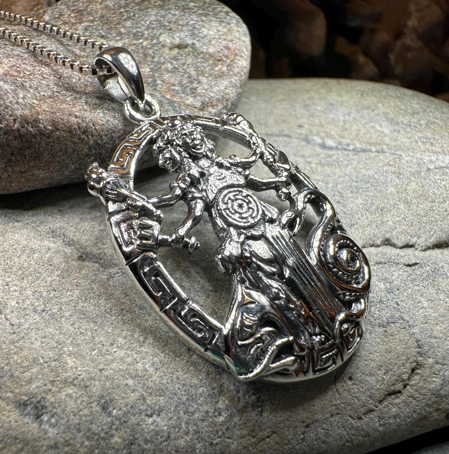 Hecate Wheel Necklace, Irish Jewelry, Celtic Jewelry, Pagan Gift, Key Pendant, Wiccan Jewelry, Goddess Jewelry, Witch Gift, Gothic Jewelry