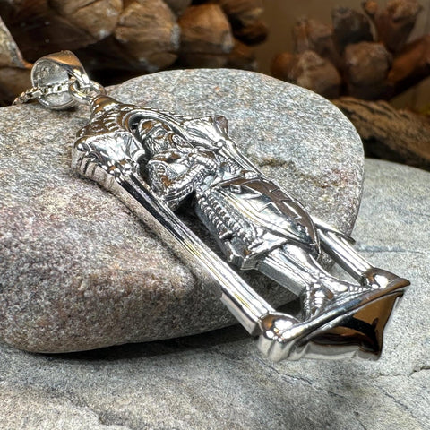 Load image into Gallery viewer, Templar Knight Necklace, Medieval Jewelry, Templar Cross Pendant, Men's Pendant, Spiritual Jewelry, Celtic Jewelry, Soldier of Christ
