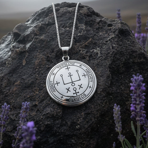 Archangel Raphael Sigil Pendant, Angel Necklace, Spiritual Jewelry, Kabbalah Necklace, Guardian Angel, Recovery Jewelry, Protection Charm