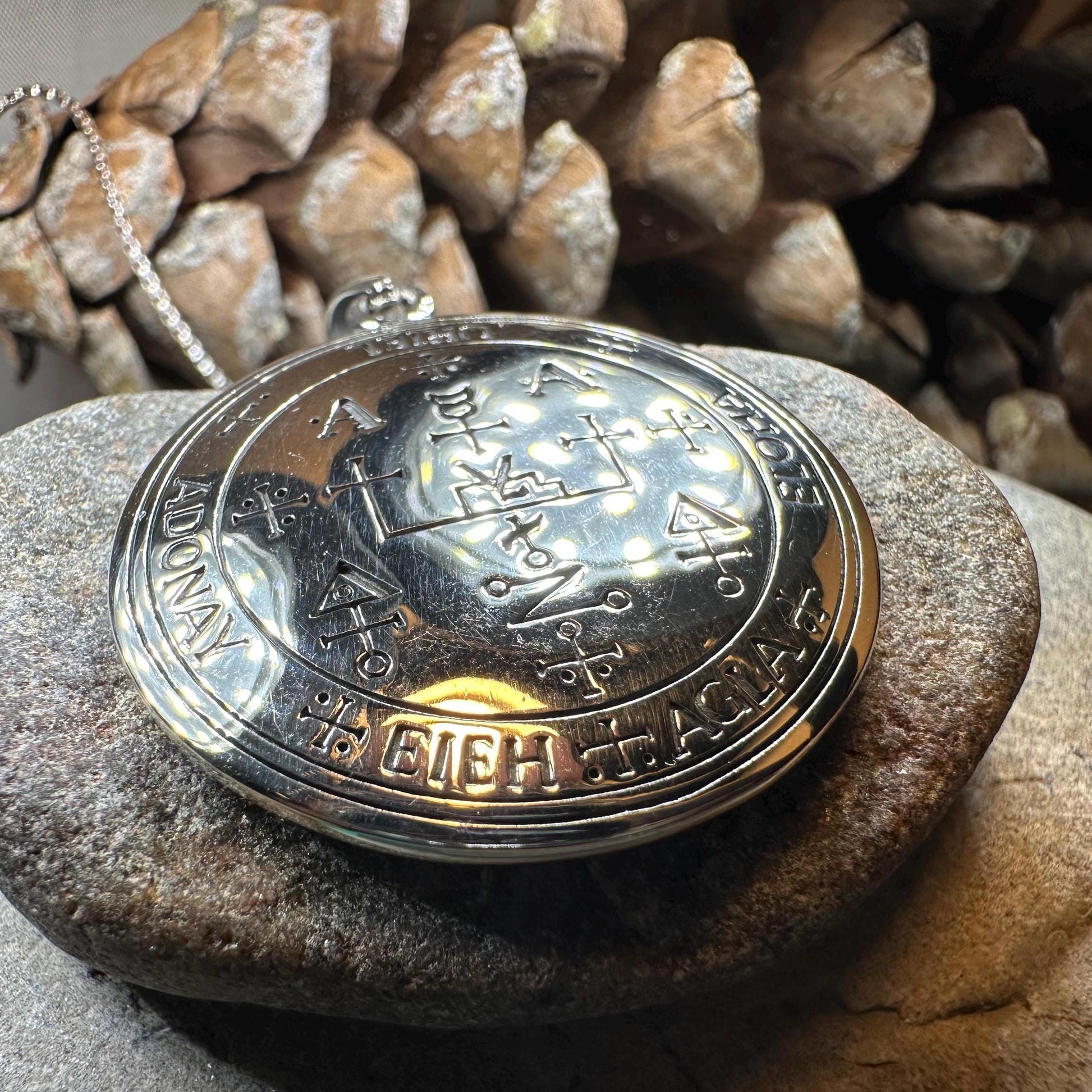 Archangel Uriel Sigil Pendant, Angel Necklace, Spiritual Jewelry, Kabbalah Necklace, Guardian Angel Seal, Recovery Gift, Protection Charm