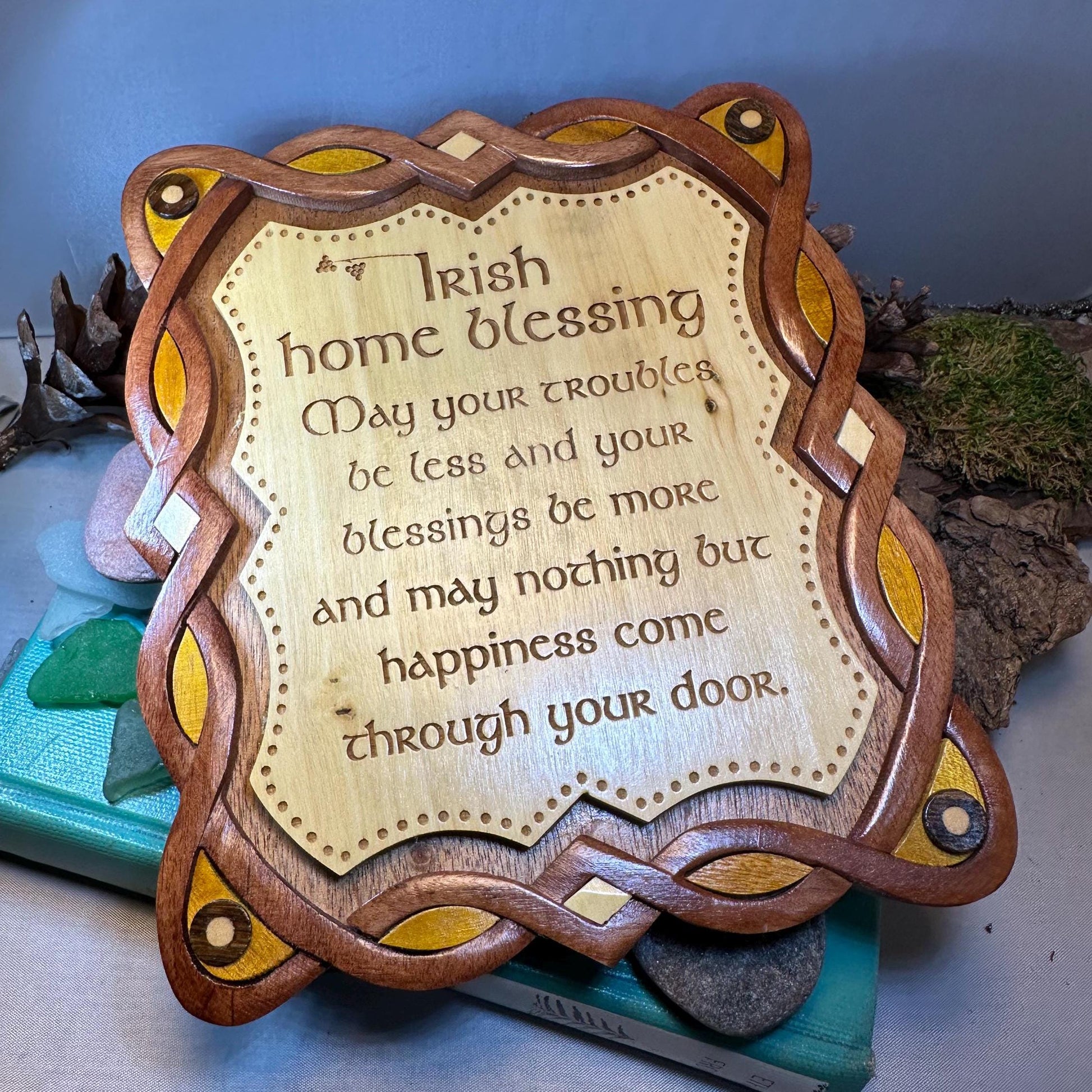 Irish Home Blessing Wall Art, Ireland Gift, Wooden Wall Plaque, New Home Gift, House Warming Gift, Irish Prayer, Irish Decor, Good Luck