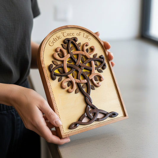 Wooden Celtic Tree of Life Wall Plaque — view 7