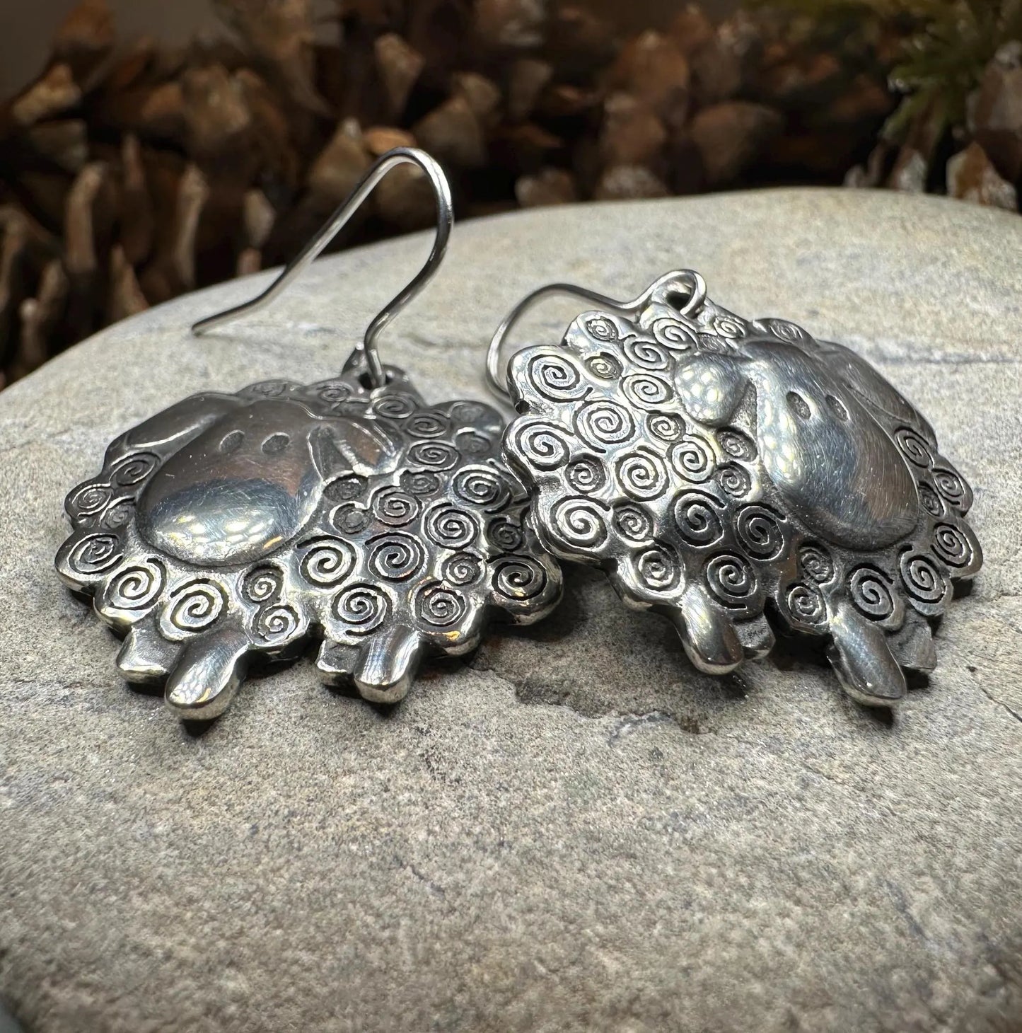 Wooly Sheep Earrings