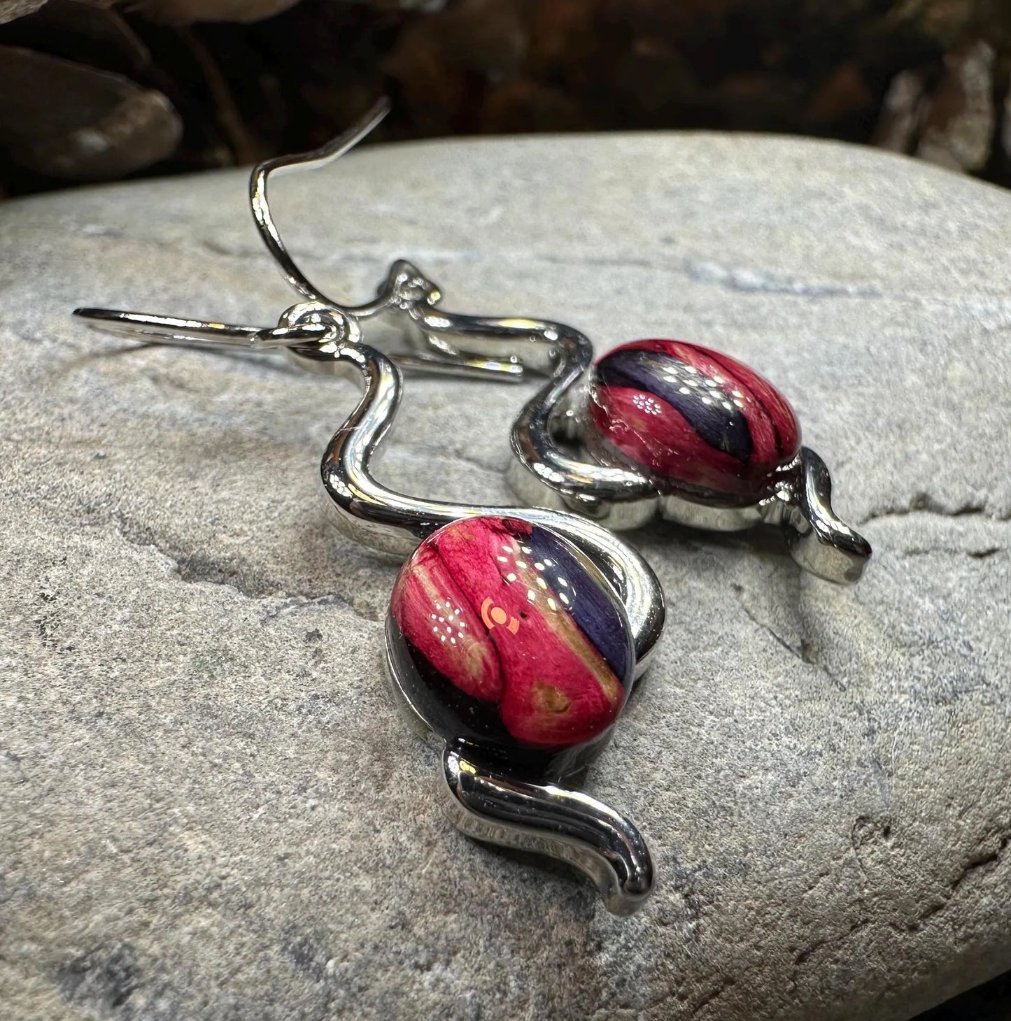 Heathergems Celtic Wiggle Earrings - Handmade in Scotland