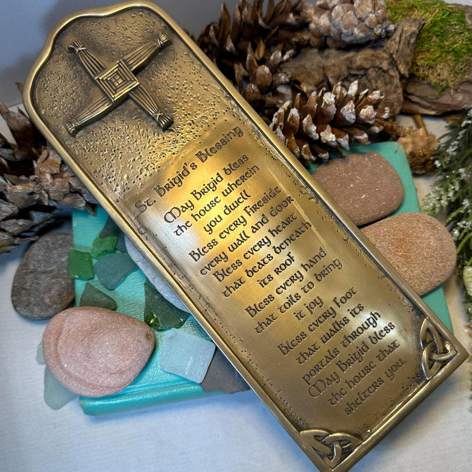 Saint Brigid's Blessing Wall Art, Ireland Prayer Gift, Ceramic Wall Plaque, New Home Gift, New Bride Gift, Irish Decor, St. Brigid's Cross