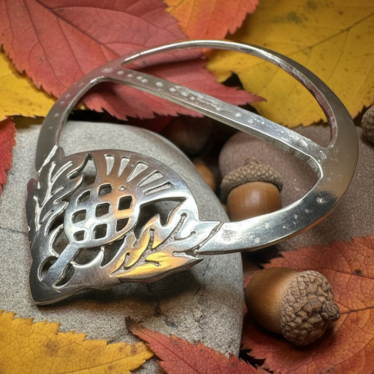 Celtic Thistle Scarf Ring - Handmade in Scotland