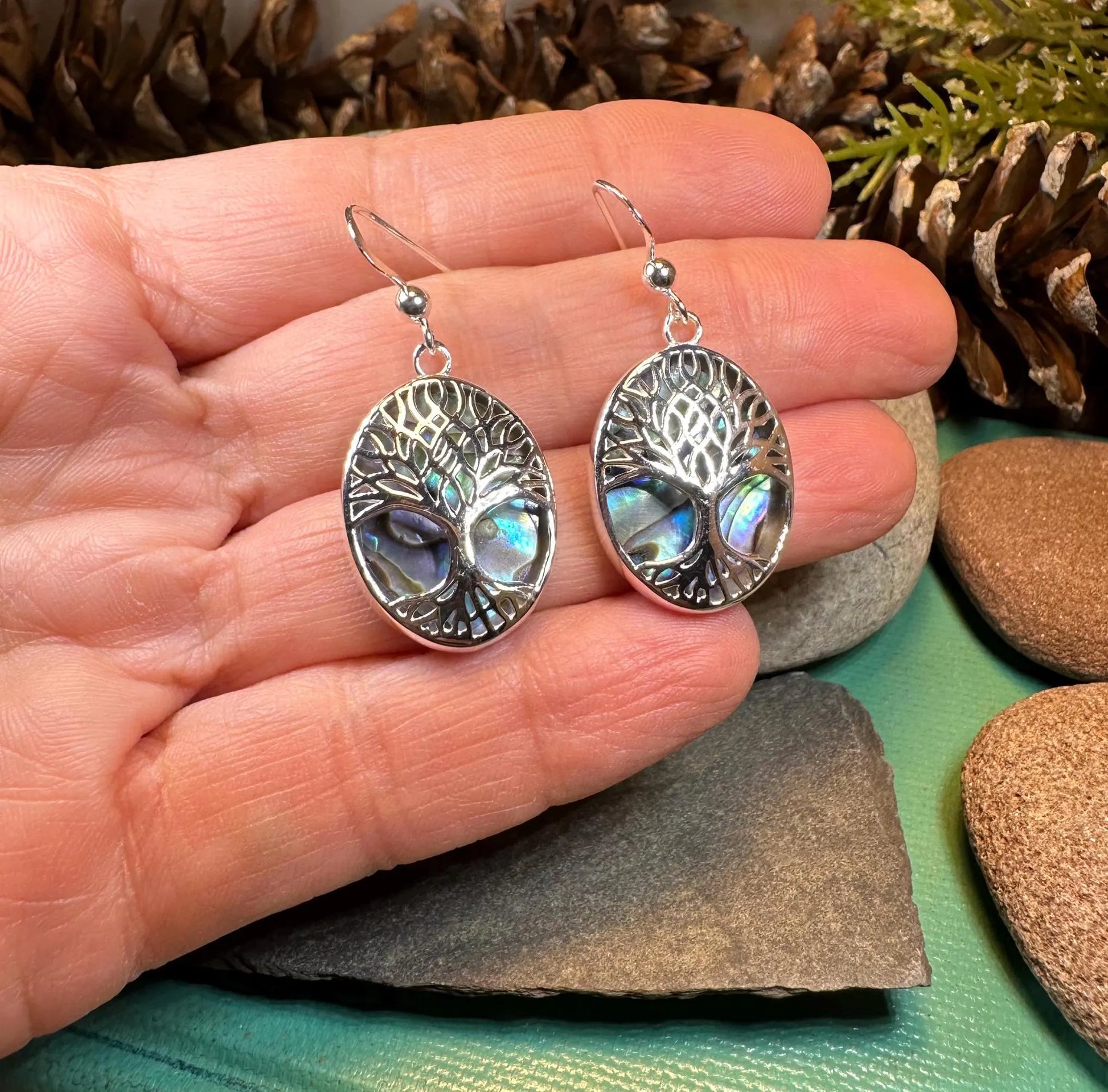 Avondale Tree of Life Earrings in Sterling Silver — view 5