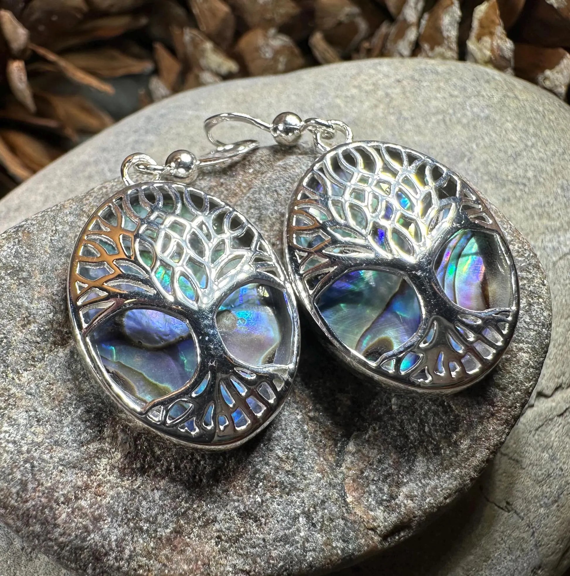 Avondale Tree of Life Earrings in Sterling Silver — view 9