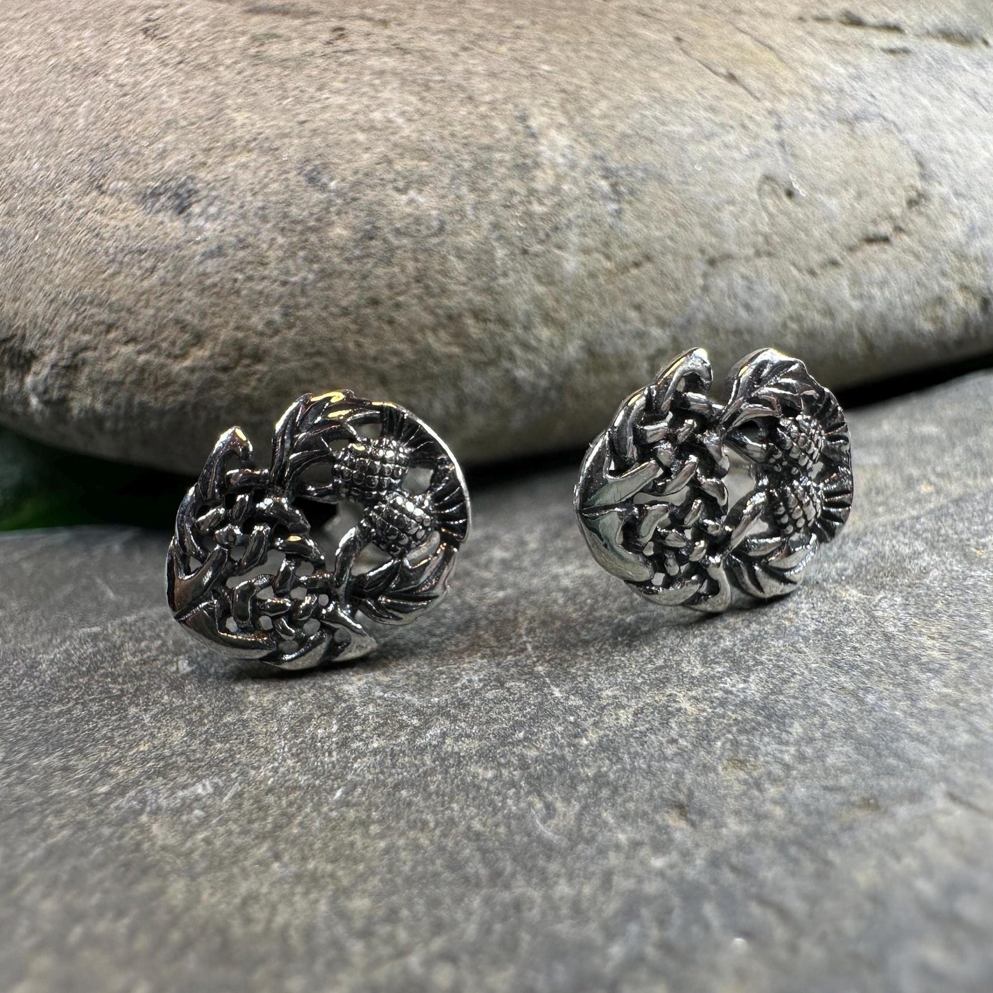Thistle Earrings, Flower Jewelry, Scotland Jewelry, Celtic Jewelry, Graduation Gift, Anniversary Gift, Silver Stud Earrings, Post Earrings