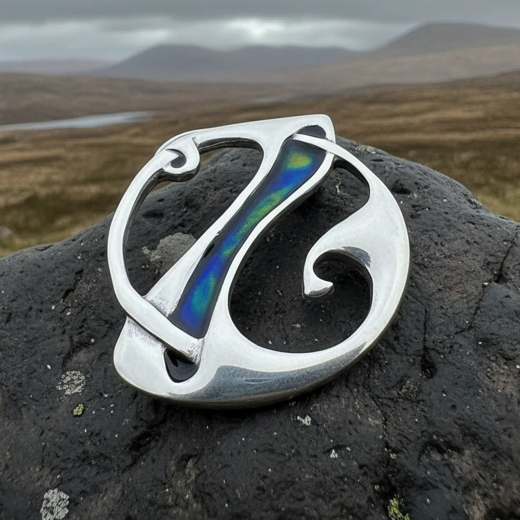 Myah Celtic Knot Brooch in enamel