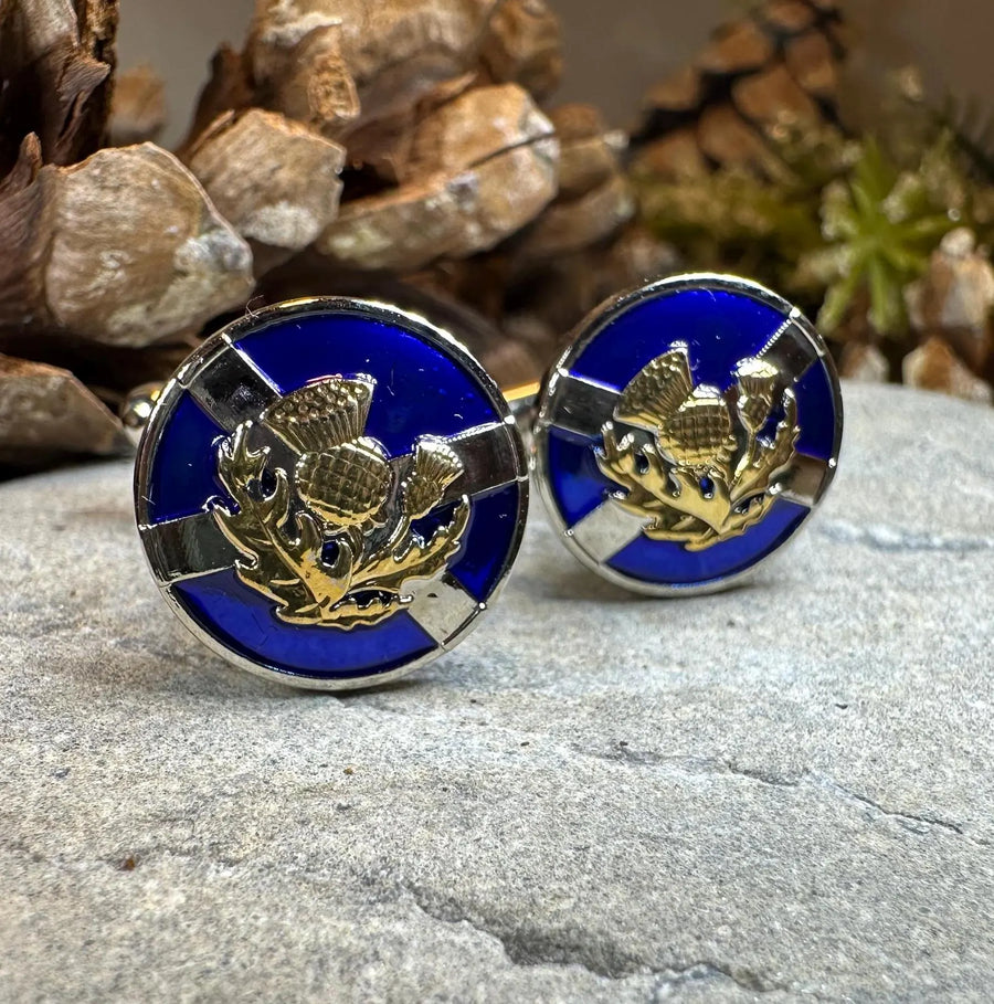 Saltire Thistle Cufflinks