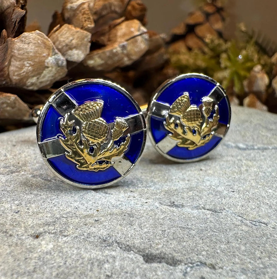 Saltire Thistle Cufflinks