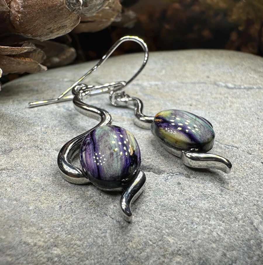 Heathergems Celtic Wiggle Earrings - Handmade in Scotland