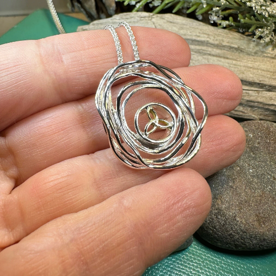 Cradle of Life Trinity Knot Necklace — view 3