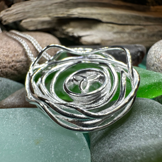 Cradle of Life Trinity Knot Necklace — view 2