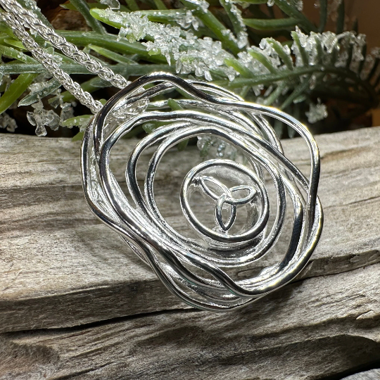 Cradle of Life Trinity Knot Necklace — view 6