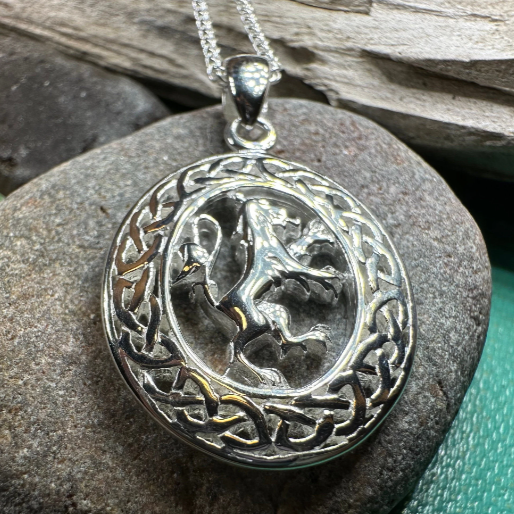 Caledonia Scotland Lion Necklace in sterling silver