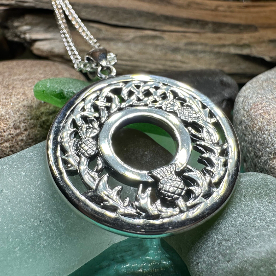 Caithness Thistle Necklace in sterling silver