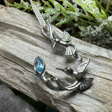 Load image into Gallery viewer, Celtic Hummingbird Necklace
