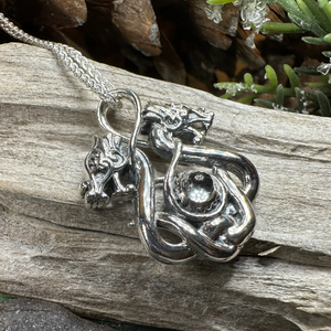 Celtic Double Dragon Necklace