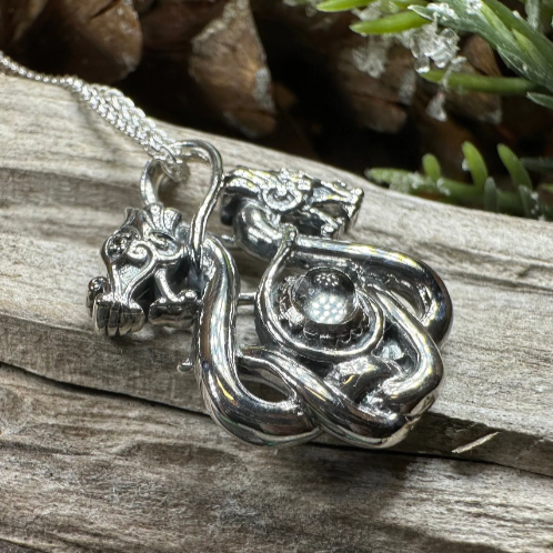 Celtic Double Dragon Necklace