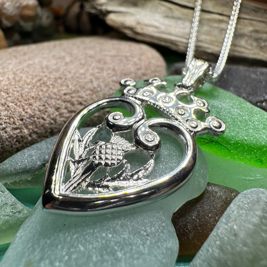 Regal Scottish Thistle Luckenbooth Necklace