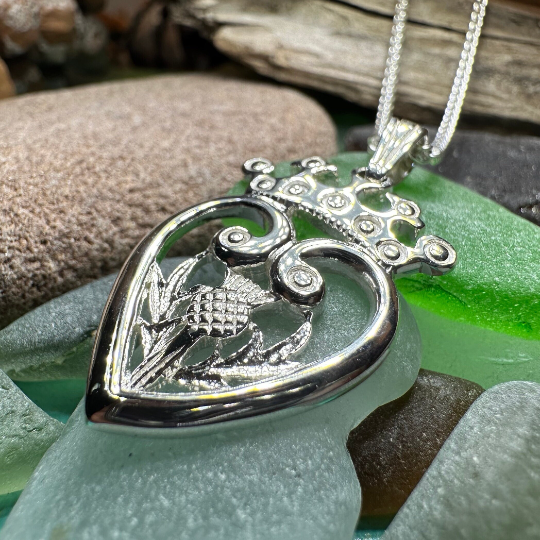 Regal Scottish Thistle Luckenbooth Necklace