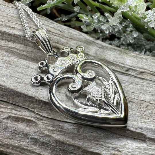 Regal Scottish Thistle Luckenbooth Necklace — view 7