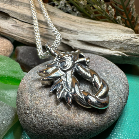 Load image into Gallery viewer, Celtic Dragon Necklace
