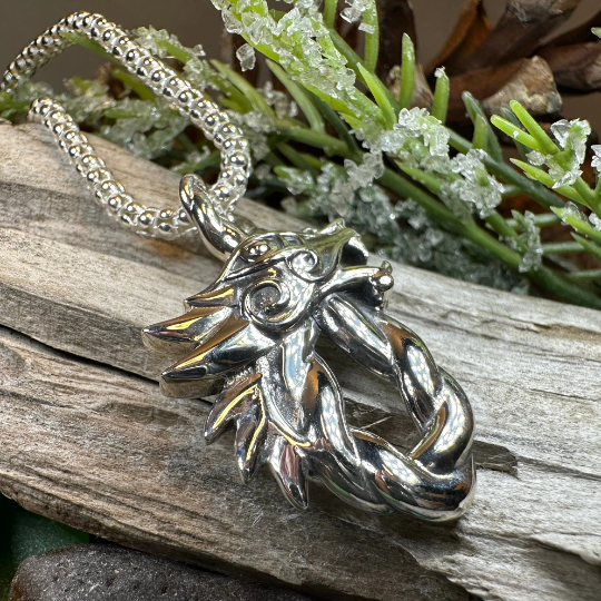 Celtic Dragon Necklace — view 2