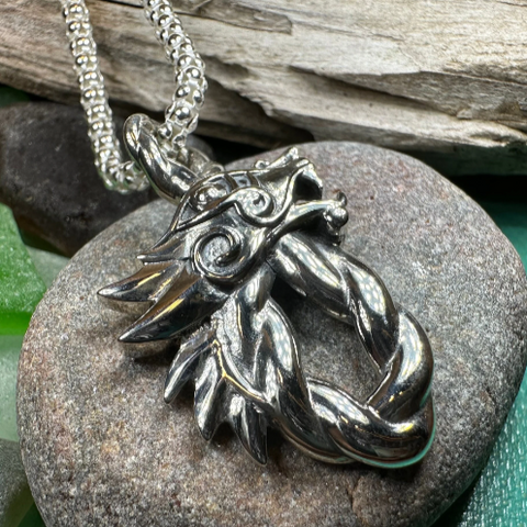 Load image into Gallery viewer, Celtic Dragon Necklace
