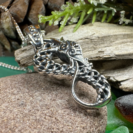 Anixa Celtic Dragon Necklace — view 7