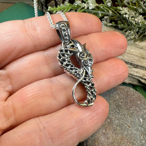 Load image into Gallery viewer, Anixa Celtic Dragon Necklace
