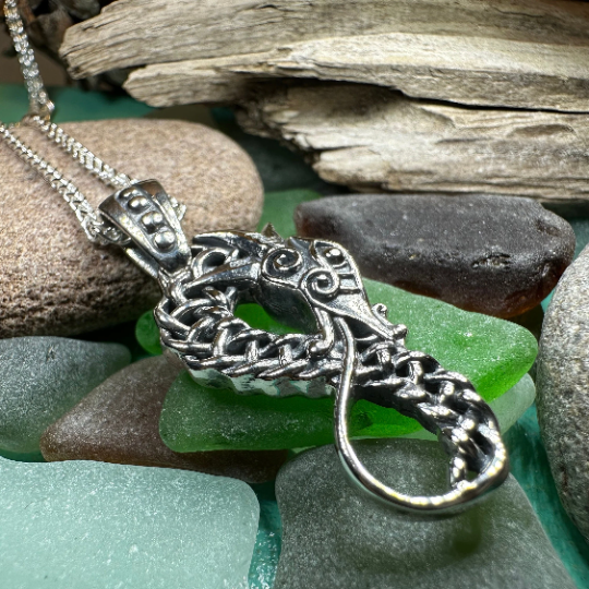 Anixa Celtic Dragon Necklace — view 8