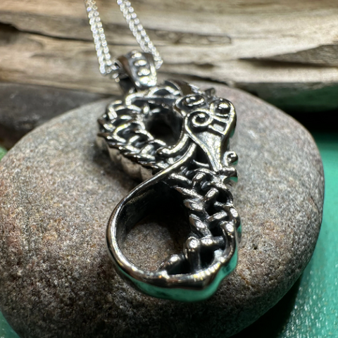 Load image into Gallery viewer, Anixa Celtic Dragon Necklace
