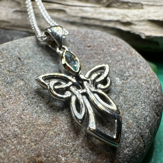 Anja Celtic Angel Necklace – Celtic Crystal Design Jewelry